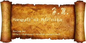 Hangyási Mónika névjegykártya